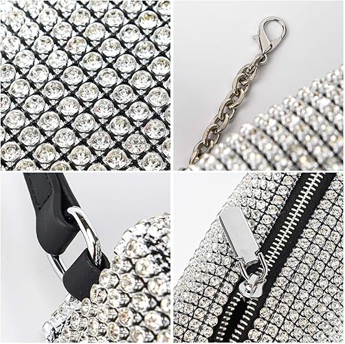 Bling Bling Crystals Evening Clutch Bag: Sparkling Crossbody Bag for Women Girls, Perfect for Wedding, Prom, Party, and Club Purses Handbags