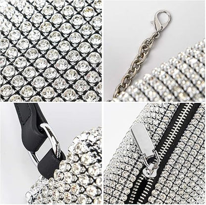 Bling Bling Crystals Evening Clutch Bag: Sparkling Crossbody Bag for Women Girls, Perfect for Wedding, Prom, Party, and Club Purses Handbags